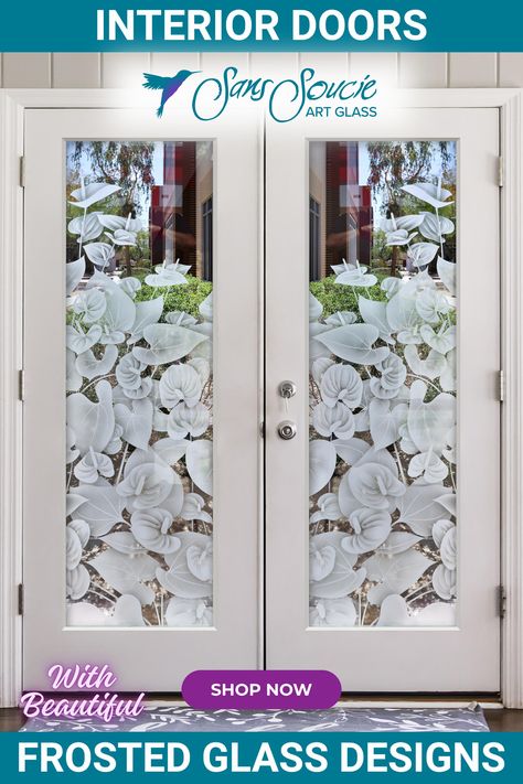 Frosted glass interior doors