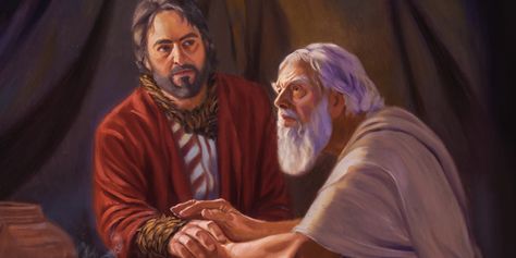 Jacob Obtains His Rightful Blessing Jacob Bible, Bible Cartoon, Bible Video, Jesus Christ Painting, Bible Verse Pictures, The Great I Am, Book Of Genesis, Bible Study Methods, Religious Pictures