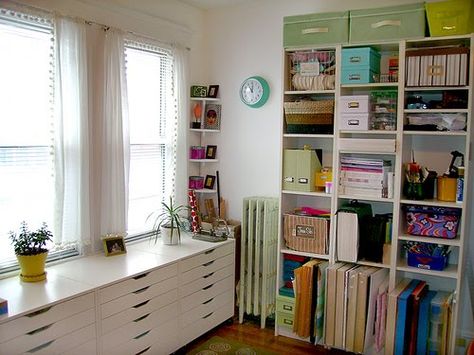 Craft Drawers, Ikea Drawer, Alex Drawers, Ikea Basket, Window Storage, Billy Ikea, Ikea Units, Ikea Alex Drawers, Alex Drawer