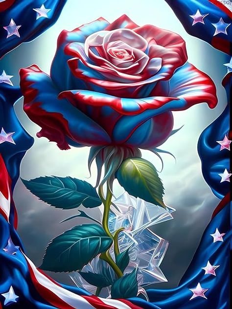 Amazon.com: IPISSOI Patriotic Flag Rose Diamond Painting DIY Beginner Full Round Diamond Painting Kit, Classic Art Great for Home Decor and Friend Gift 12x16 inch : Arts, Crafts & Sewing Girish Kumar, Cute Food Wallpaper, America Wallpaper, Patriotic Wedding, Patriotic Pictures, Americana Art, Christ Artwork, Elephant Pictures, 4th July Crafts