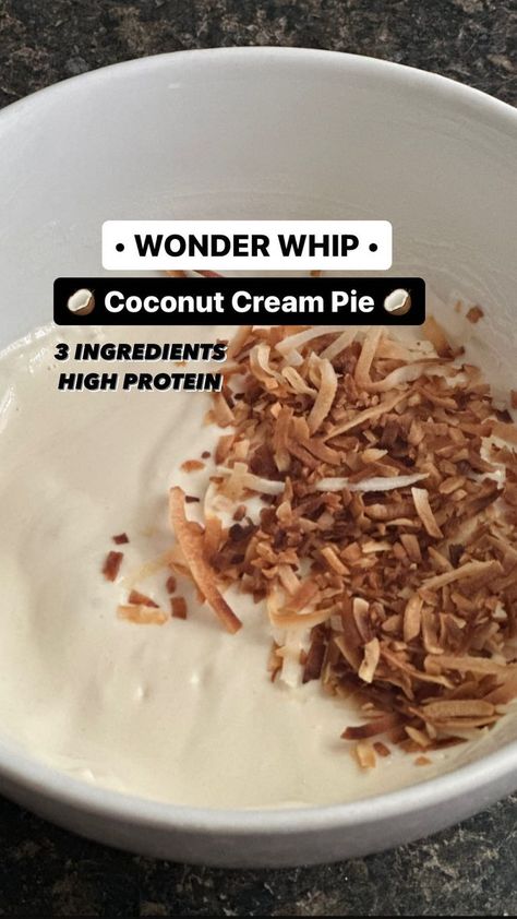 Wonder Whip, Lighter Desserts, Track Diet, Yogurt Cup, Splash Of Water, Vanilla Shake, Coconut Cream Pie, Coconut Whipped Cream, Turmeric Benefits