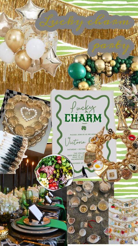 Perfect birthday party, girls night, or bachelorette night for March Lucky Charms Birthday, Lucky Charm Party, Party Girls Night, Charm Party, Perfect Birthday Party, 15th Birthday, Lucky Charms, Lucky Girl, Girl Party