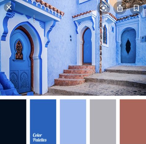 Bathroom Colors Blue, Moroccan Colors, Seeds Color, Navy Blue Design, Color Palate, Design Seeds, Blue Colour Palette, Color Palette Design, Color Balance