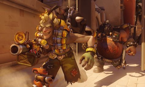 Junkrat from Overwatch. A close look at the model structure from all angles; a great reference for cosplay. Junkrat and Overwatch belongs to Blizzard Junkrat Wallpaper, Roadhog And Junkrat, Junkrat Overwatch, Junker Queen, Roadhog Overwatch, Jamison Fawkes, Junkrat And Roadhog, Dual Monitor Wallpaper, Cartoons Hd