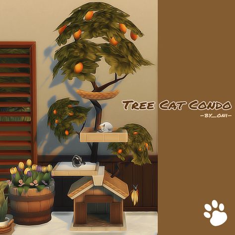 Tree Cat Condo 🌲 | O-ni on Patreon Sims 4 Cat, Sims 4 Pets Mod, Los Sims 4 Mods, Sims Pets, Sims 4 Clutter, Pelo Sims, Sims 4 Mm Cc, Tree Cat, Sims 4 Cc Folder