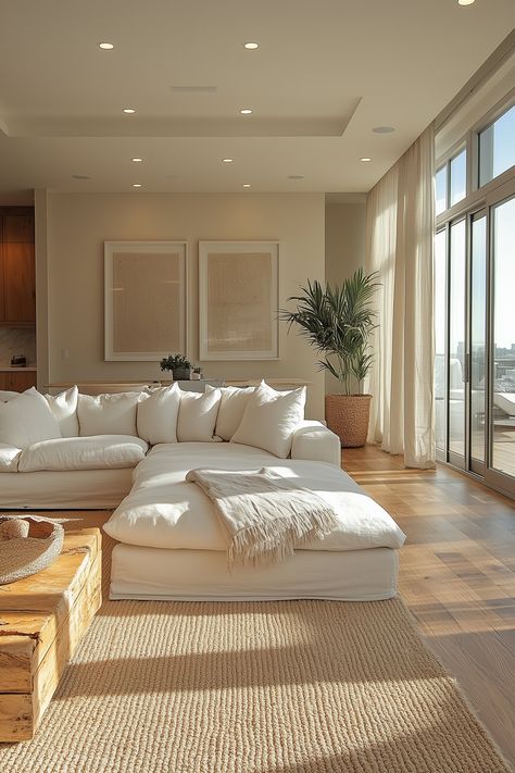 Beige Aesthetic Apartment Aesthetic Clean Apartment, California Apartment Decor, Beige Aesthetic Apartment, Natural Light Apartment, Calm Home Aesthetic, Beige House Interior, Earth Tone Apartment, Apartment Astethic, Beige Aesthetic Interior