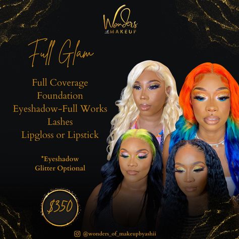 Makeup Artist Flyer Ideas, Makeup Artist Price List Ideas, Makeup Price List Ideas, Mua Price List, Price List Ideas, Makeup Price List, Digital Flyer, Makeup Prices, Makeup Business