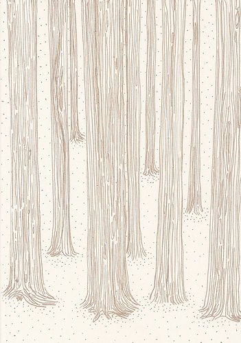 Forest Illustration, Tree Illustration, Art Et Illustration, Sketchbook Inspiration, Patterns In Nature, Tree Art, Animal Illustration, Drawing Inspiration, Line Drawing