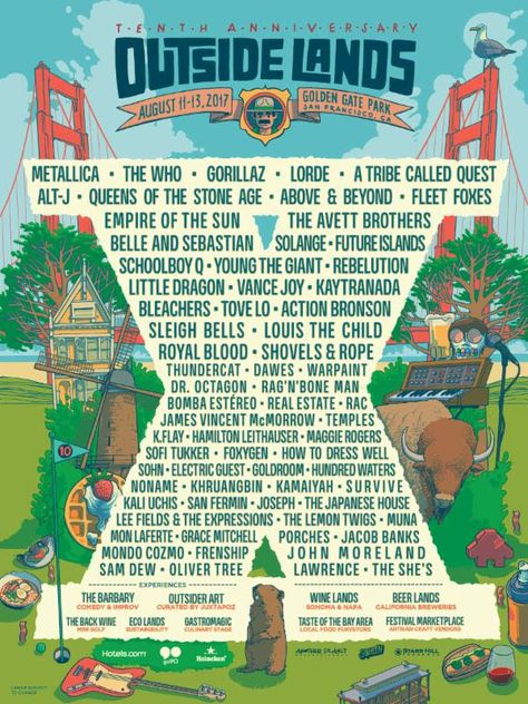 Outside Lands Festival, Future Islands, Belle And Sebastian, Fleet Foxes, Young The Giant, A Tribe Called Quest, Outside Lands, Tribe Called Quest, Queens Of The Stone Age