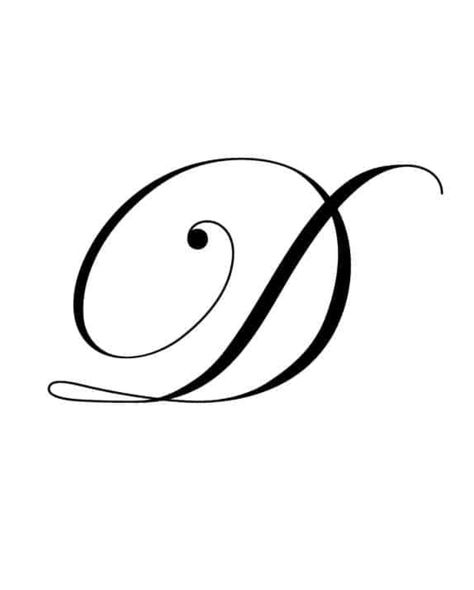 D Nails Letter, Cursive D Tattoo, Letter D Calligraphy, D Cursive, Letter D Tattoo, D Calligraphy, Ace Tattoo, Fancy Cursive, Elegant Lettering