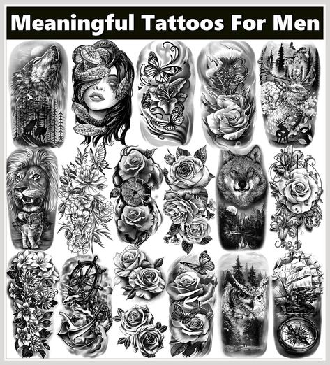 77 Sheets Temporary Tattoo for Men and Women, 17 Sheets Half Arm Chest Shoulder Fake Tattoos, 60 sheets Tiny Black for Adults, Waterproof Realistic Tattoos Long-Lasting Realistic Temporary Tattoos, Full Arm Tattoos, Fresh Tattoo, Chest Tattoo Men, Shoulder Tattoos For Women, Real Tattoo, Body Stickers, Halloween Tattoos, Temporary Tattoo Stickers