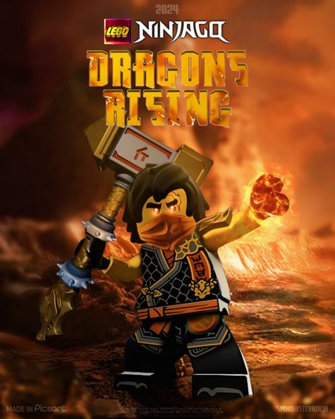 Ninjago Dragons Rising Lloyd, Lego Ninjago Cole, Ninjago Dragons Rising, Lego Coloring, Dragons Rising, Ninjago Dragon, Ninjago Cole, Dragon Rise, Lego Toys