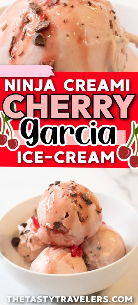 Check out Bonnie’s recipe for Ninja Creami Boozy Cherry Garcia Ice Cream. Strawberry Ninja Creami Ice Cream Recipes, Ninja Creami Cherry Garcia, Cherry Ninja Creami, Cherry Garcia Ninja Creami, Keto Ninja Creami Ice Cream, Ninja Creami Alcohol Recipes, Creami Deluxe Recipes, Ninja Creami Gelato Recipe, Ninja Cream Recipe