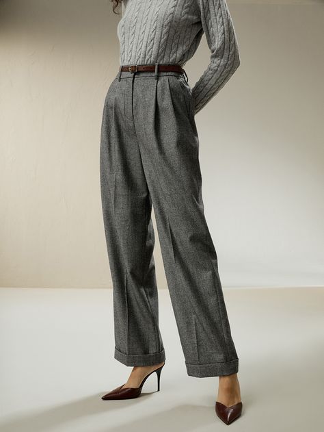 Flannel Suit, Silk Pajamas Women, Plaid Trousers, Camisole Set, Wide Trousers, Wool Flannel, Suit Trousers, Styl Boho, Wool Trousers