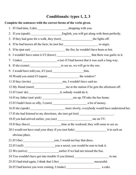 As Soon As Grammar Worksheet, If Conditional Worksheet, Conditional Sentences Type 1 2 3, Conditional Sentences Worksheets, Mixed Conditionals Worksheet, Conditionals Grammar, Esl Worksheets For Beginners, Computer Cake, Conditional Sentences