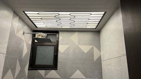 Toilet Ceiling, House Architecture, False Ceiling, House Architecture Design, Toilets, Types Of Art, Architecture House, Blinds, Bathrooms