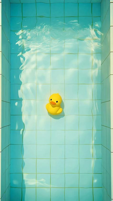 Aesthetic Swim Wallpaper, Wallpaper Backgrounds Iphone Simple, Iphone Lockscreen Design, Trending Wallpapers Iphone, Watch Lockscreen, Rubber Duck Wallpaper, Cute Duck Wallpaper, Swimming Wallpaper, Swimming Pool Aesthetic