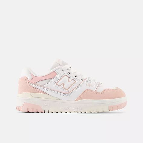 550, PSB550CD Kids New Balance, Pink New Balance, Shoes Trending, Basketball Courts, Sneakers Pink, Cute Sneakers, Late 80s, Pink Collection, New Balance Sneakers