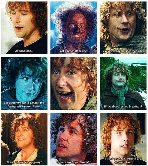 My love for Pippin & Billy Boyd is endless. <3 Hobbit Bilbo, Funny Facial Expressions, Billy Boyd, Merry And Pippin, Concerning Hobbits, Hole In The Ground, Into The West, I Love You Too, Jrr Tolkien