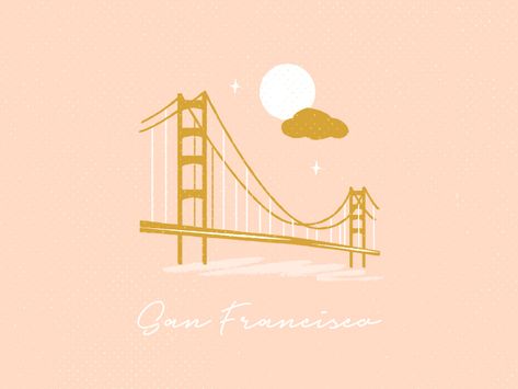 I left my heart in San Francisco by Leah Quinn Vintage Design Graphic, San Francisco Tattoo, Tutoring Flyer, Bridge Tattoo, Bridge Artwork, Logo Design Graphics, Wanderlust Decor, Dream Drawing, San Francisco Design