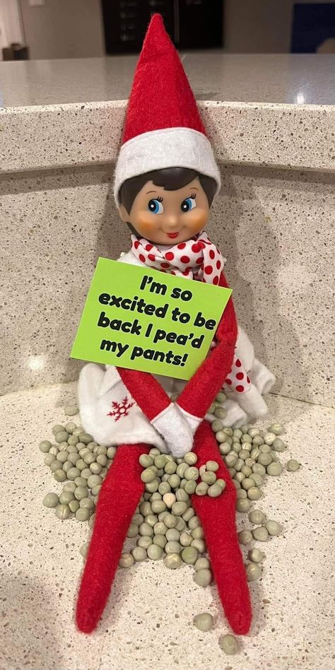 Elf On The Shelf For Teens Funny, Elf On The Shelf Treat Ideas, Bringing Back Elf On The Shelf Ideas, Cute Elf Ideas, Elf On The Shelf Ideas Arrival, Elf Things, Elf On Shelf Letter, Elf 2024, Elf Stuff