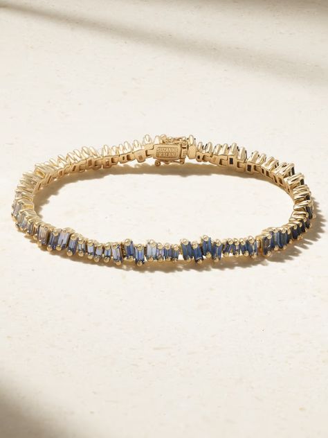 SUZANNE KALAN 18-karat gold, sapphire and diamond bracelet | NET-A-PORTER Sapphire Diamond Bracelet, Sapphire Tennis Bracelet, Dope Jewelry Accessories, The Bling Ring, Tanzanite Jewelry, Suzanne Kalan, School Jewelry, Dope Jewelry, Classy Jewelry