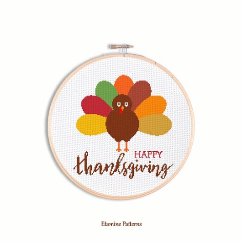 Happy Thanksgiving Cross Stitch Pattern Pdf, Turkey Cross Stitch Pattern Chart, Thanksgiving Day Cross Stitch Pattern Thanksgiving Cross Stitch Patterns, Valentine Cross Stitch Patterns, Turkey Cross Stitch, Thanksgiving Cross Stitch, Stitch Thanksgiving, Happy Thanksgiving Day, Thanksgiving Cards, Cross Stitching, Counted Cross Stitch Patterns