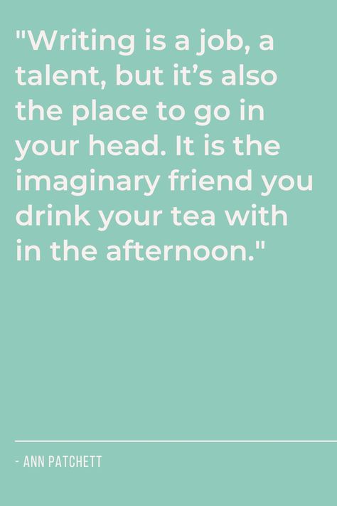 Ann Patchett's quote beautifully captures the multifaceted nature of writing. Firstly, she acknowledges writing as a "job" and a "talent," recognizing the professional and skill-based aspects of the craft. However, she delves deeper, portraying writing as a personal sanctuary – a "place to go in your head." This aspect of writing emphasizes its introspective and escapist qualities. Write It Down Quotes, Inspirational Writing Quotes, Writing Toolkit, Writer Advice, Writing Encouragement, Writing Quotes Inspirational, Quotes About Writing, Academia Quotes, Words For Writers