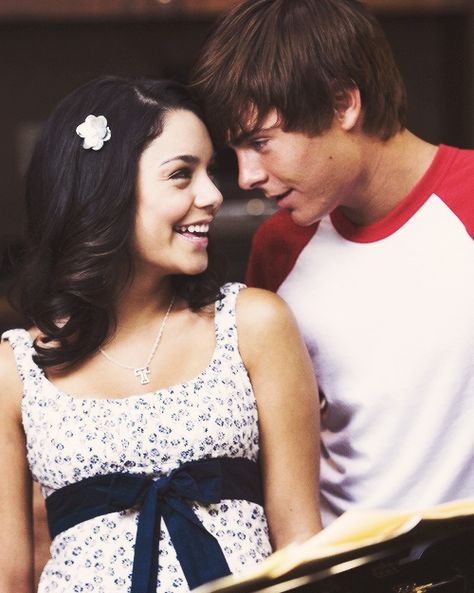 Troy and Gabriella Gabriela Montez, High School Musical Quotes, Zac Efron Vanessa Hudgens, Gabriella Montez, Zac And Vanessa, Troy And Gabriella, Hig School, Zac Efron And Vanessa, High School Musical 2