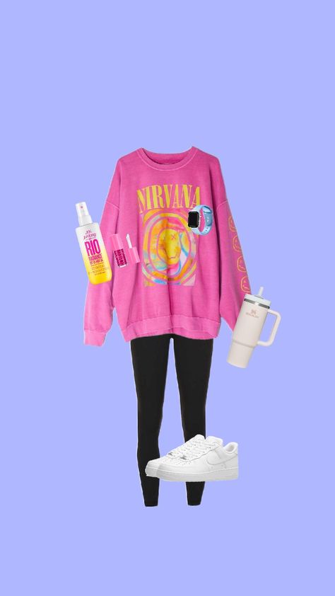 #nirvana#outfit Nirvana Outfit, Nirvana Sweatshirt, Preppy Outfits, Nirvana, Cute Outfits, Sweatshirts, Pins, Quick Saves