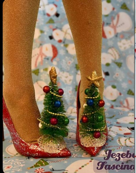 Christmas Party Pointed Toe Heels, Christmas Party Heels With Round Toe, Holiday Sequined Heels With Round Toe, Holiday Sequined Round Toe Heels, Holiday Sequin High Heels, Holiday Glitter Heels With Round Toe, Ugly Christmas Sweater Outfit, Christmas Sweater Outfits, Diy Ugly Christmas Sweater