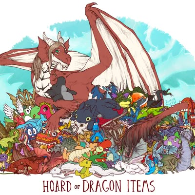 Dragon Hoards, Dragon Hoard, Here There Be Dragons, Dragon Stuff, Here Be Dragons, Cute Dragons, Wings Of Fire, Dragon Drawing, Creatures Art