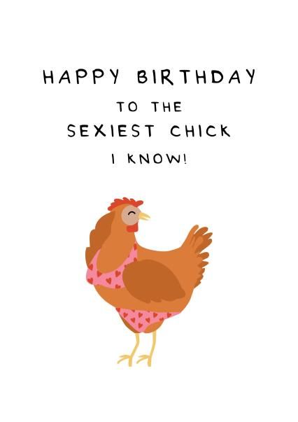 Happy Birthday Chicken Lady, Funny Card Ideas For Best Friend, Funny Birthday Gifts For Best Friend, Funny Bday Wishes, Funny Party Ideas, Happy Birthday Funny Wishes, Happy Birthday Frauen, Hap Bee Birthday, Happy Birthday Jokes