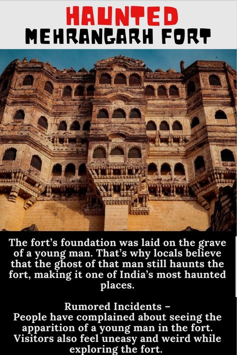 Haunted Places In India, Places To Read, Short Scary Stories, Real Life Horror Stories, Real Ghost Stories, Mehrangarh Fort, Creepy Places, Ancient History Facts, Spooky Places