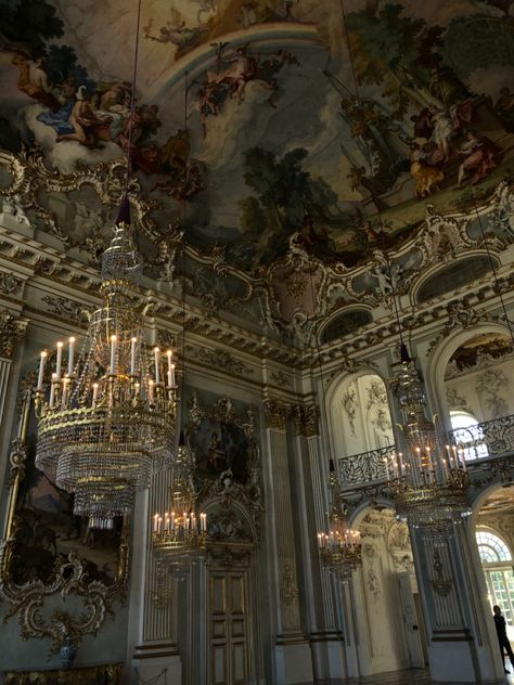 Nuremberg Aesthetic, Nymphenburg Palace, Royalcore Aesthetic, Catholic Aesthetic, Crystal Castles, Palace Interior, Royalty Aesthetic, Crystal Castle, Great Paintings