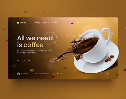 Check out new work on my @Behance profile: "Coffee" http://be.net/gallery/88482203/Coffee Coffee Site, Food Website Design, Cafe Website, Bio Pool, Simple Website Design, Desain Ui, Design Café, Ui Design Website, Creative Web Design