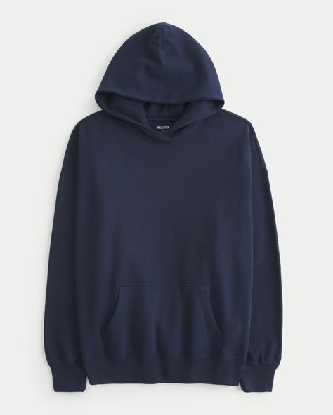 Women's Hollister Feel Good Fleece Oversized Cozy Hoodie | Women's Tops | HollisterCo.com Hollister Clothes, Navy Blue Hoodie, Navy Blue Sweatshirt, Real Christmas, Hollister Hoodie, Fall Fit, Hoodie Women, Corsets And Bustiers, Soft Hoodie