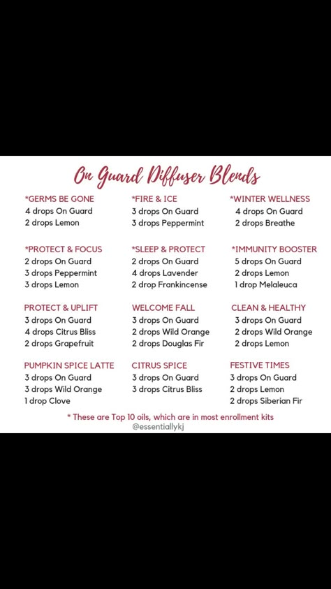 On Guard Diffuser Blends Doterra On Guard Diffuser Blends, On Guard Diffuser Blend, On Guard Essential Oil, Terra Essential Oils, Doterra Oils Recipes, Fall Essential Oils, Doterra Blends, Doterra Recipes, Doterra Diffuser