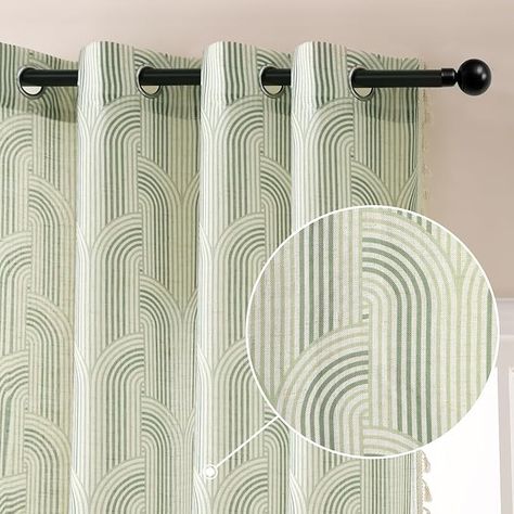 Amazon.com: ColorBird Linen Curtains for Living Room,Farmhouse 96 Inches Curtains 2 Panel Sets for Bedroom,Rianbow Pattern Green Modern Room Darkening Drapes,Light Filtering Window Curtains for Dining Room : Home & Kitchen Green Linen Curtains, Curtains For Dining Room, 96 Inch Curtains, Rainbow Pattern Design, Living Room Farmhouse, Dining Room Curtains, Farmhouse Curtains, Country Curtains, Curtains For Living Room