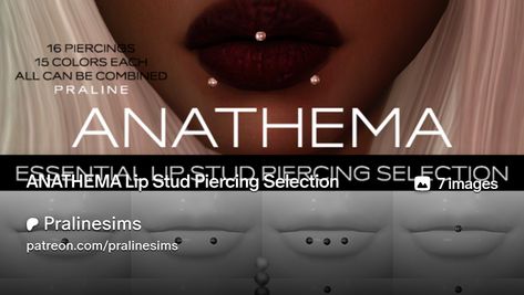 ANATHEMA Lip Stud Piercing Selection | Pralinesims Lip Stud Piercing, Cc Eyes, Sims 4 Cc Eyes, Stud Piercing, Lip Stud, Lip Piercing, Sims 4 Mods, Sims 4 Cc, The Sims