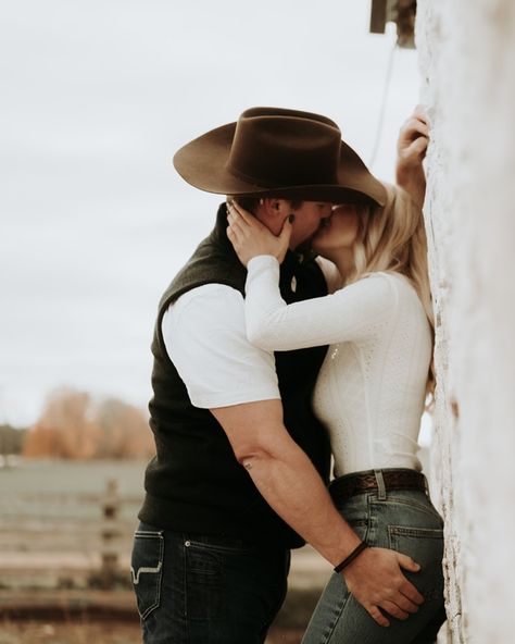 “You were somethin’ darling I just couldn’t resist. Oh love can’t ever get better than this.” #couplephoto "greybrucephotography Winter Western Couple Photoshoot, Western Couple Photoshoot, Country Photoshoot, Western Couple, Western Photoshoot, Photoshoot Couple, Oh Love, Bonnie Clyde, Couple Photoshoot