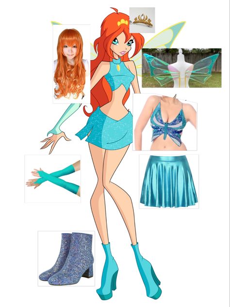 Bloom Winx Club Costume, Outfits Carnaval, Winx Halloween, Winx Costume, Bloom Cosplay, Winx Club Outfits, Halloween Costumes Redhead, Red Head Halloween Costumes, Winx Cosplay