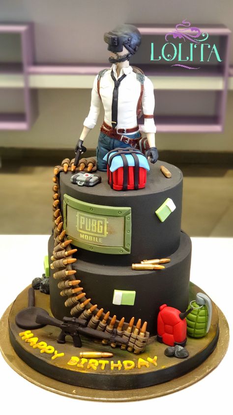 Pubg Birthday Decoration, Pubg Theme Cake Toppers, Pubg Cake Designs, Pubg Theme Cake, Pubg Cake, Cake Designs For Boy, 8th Birthday Cake, Birthday Party Table Decorations, 13 Birthday Cake