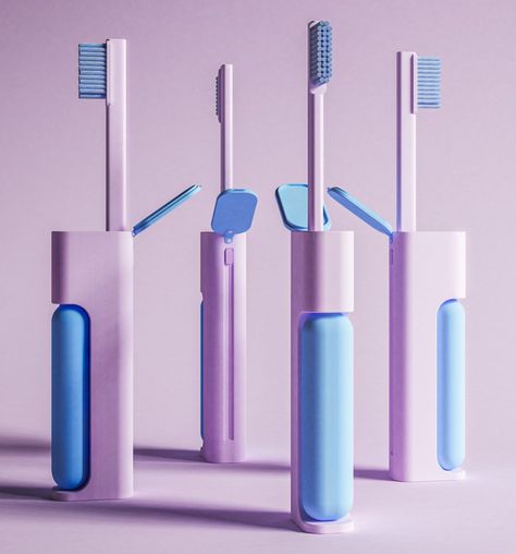 Shiny Teeth, Toothbrush Design, Sikat Gigi, Industrial Design Trends, Blue Pill, Travel Toothbrush, Teeth Care, I Carry, Yanko Design