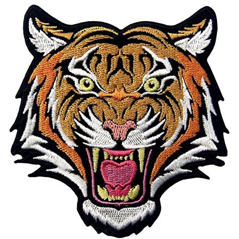 Embroidery Tiger, Tiger Applique, Jacket Patches, Tiger Iron, Brother Embroidery Machine, Pet Tiger, Tiger Tiger, Brother Embroidery, Embroidered Badges