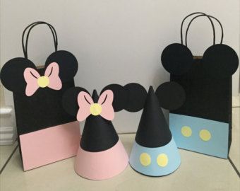 Baby Mickey & Minnie Mouse Party Hats 12 by PerfectlyBoutique Γενέθλια Mickey Mouse, Minnie Mouse Theme Party, Minnie Mouse Birthday Party Decorations, Fiesta Mickey Mouse, Minnie Birthday Party, Minnie Mouse Theme, Baby Mickey Mouse, Minnie Party, Mickey Birthday