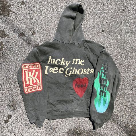 I See Ghosts Hoodie, Lucky Me I See Ghosts, I See Ghosts, Ghost Hoodie, Custom Adidas, Lucky Me, Project Inspiration, Back To School Outfits, Sofa Chair