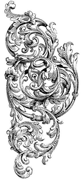 victorian scroll clip art Scrolls Tattoo Designs, Victorian Ornamental Design, Victorian Scrollwork Patterns, Victorian Ornaments Design, Victorian Art Tattoo, Ornate Tattoo Design, Victorian Art Drawings, Rococo Tattoo, Victorian Embellishments