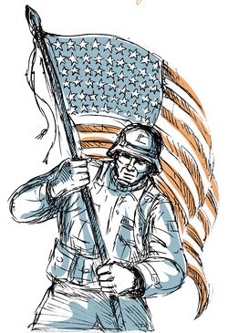 5 Ways to Celebrate Veteran's Day (Nov. 11) American Flag Drawing, Soldier Drawing, Cross Drawing, Flag Drawing, Fallen Soldiers, Happy Veterans Day, American Soldier, Patriotic Art, Free Hand Drawing