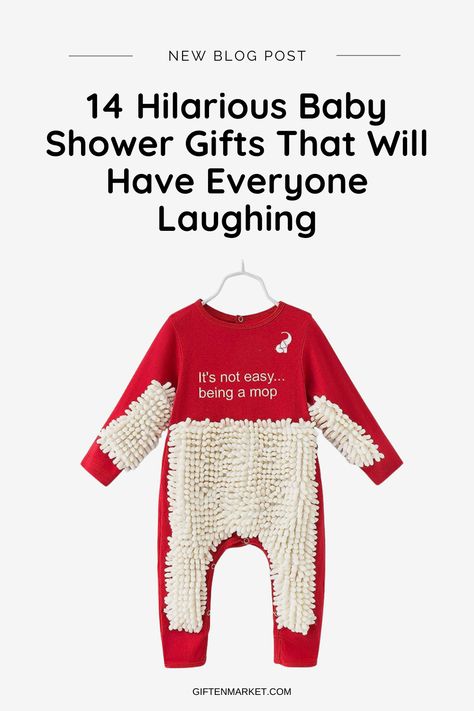 We’ve highlighted some hilarious baby shower gifts in this article and discussed: Unique baby shower gifts guaranteed to bring laughter and joy Creative clothing gifts with witty and humorous slogans Hilarious baby toys that are both entertaining and functional Why humor is a great element to incorporate into baby shower gifts Let's dial up the fun at your next baby shower. Include these hilarious goodies in your gift basket, and make that baby shower unforgettable. Baby Gift Ideas Unique, Meaningful Baby Shower Gifts, Baby Gift Packs, Shower Gif, Funny Baby Shower Gifts, Funny Baby Gifts, Baby Shower Gift Bags, Creative Clothing, Baby Presents